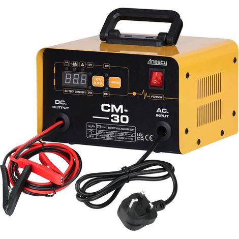 Chargeur de batterie de voiture 12 V 24 V 20-250 Ah Smart plomb-acide Chargeur automatique robuste pour batterie de voiture Van Moto Bateau AGM GEL plomb-acide (1/5)