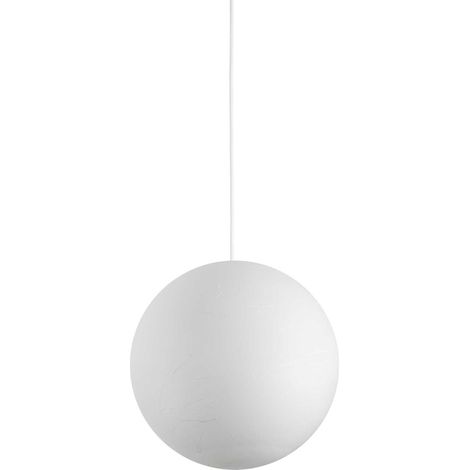 Sospensione Moderna Carta Metallo Bianco 1 Luce E27 D40Cm (1/3)