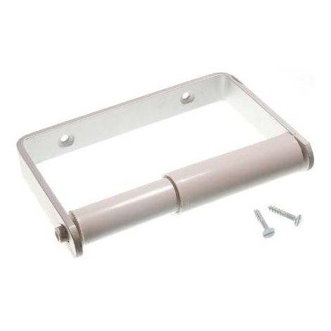 One Stop DIY Lot de 2 porte-rouleaux de papier toilette en aluminium avec ressort blanc et vis