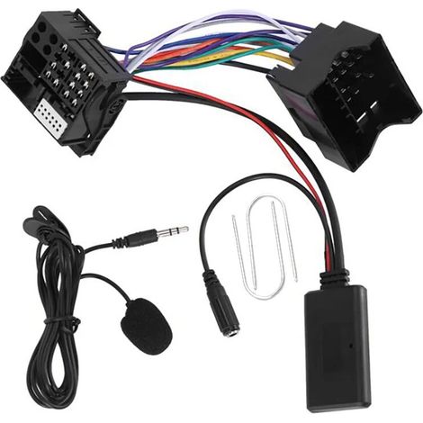 Cable auxiliar Bluetooth 5.0 para automóvil, adaptador de micrófono manos libres, llamada gratuita, teléfono móvil conveniente para Peugeot Citroen C2 C5 RD4. (1/5)