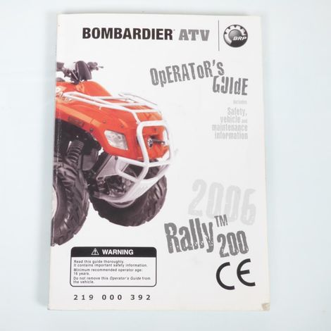 [GEBRAUCHT] [GEBRAUCHTWAREN] Originalbenutzerhandbuch für Quad Bombardier