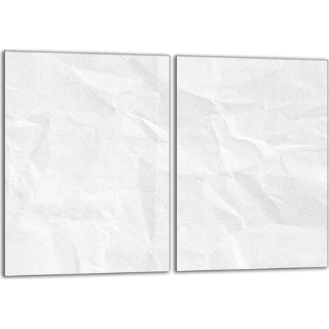 Plaque de protection en verre pour poêle 2x40x52 Blanc (1/5)