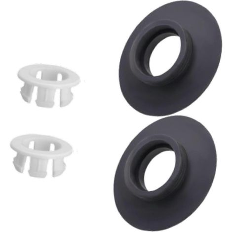 Lot de 2 rondelles et clips de fixation pour soupape de chasse d'eau Ideal Standard SV89067 SV92667 (transparent) Noir (1/3)