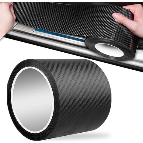 Strisce sottoporta in fibra di carbonio 10 cm x 3 m - Adesivi sottoporta auto - Protezione bordi portiera auto
