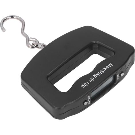Balance électronique suspendue 50 kg avec crochet, écran LCD, conversion d'unités, pèse-personne portable pour courses, pêche et usage domestique (1/5)