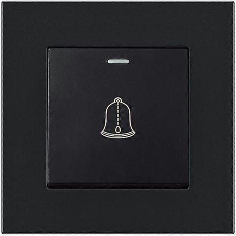 Bouton de sonnette extérieure, interrupteur solaire 220/250 V, bouton de paiement avec interrupteur en verre trempé, sans fil et étanche, 8,6 cm (3,38 po) (1/4)