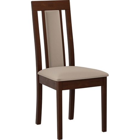 Chaise Victorville 342, Paros 2, 96x47x53cm, Tissu, En bois, Bois