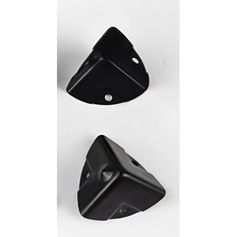 16 6 protections angle table fer noir 38x38mm trou Ø3,5mm, protection meuble anti-choc anti-casse (1/5)