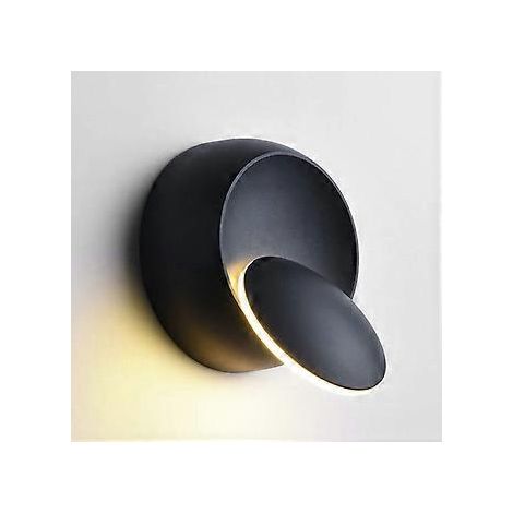 Wandleuchte für den Innenbereich, warmweiße LED-Wandlampe, 5 W, moderne warmweiße Wandleuchte Creative Eclipse 2-in-1-Wandleuchte aus Eisen, LED-Lampe