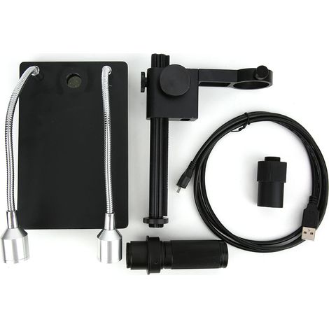 Support de réglage en alliage d'aluminium pour microscope avec lumière, ensemble objectif zoom 150X, trépied de levage ajustable, accessoire d'observation de précision. (1/5)