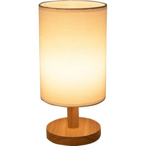 Lampe de bureau en bois classique, Protection des yeux, Rechargeable par USB, forme cylindrique, luminaire (1/5)
