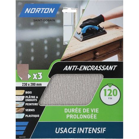 Anti-Verstopfungsblätter 230x280 Körnung 120 - Norton