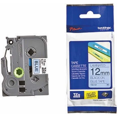 Schriftbandkassette P-touch TZe-531 12 mm x 8 m (B x L) blau schwarz