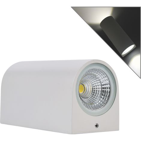 APPLIQUE LED 6W CON DOPPIA EMISSIONE LUMINOSA A LUCE NATURALE 4000K° - DESIGN CILINDRICO IN ALLUMINIO PER ESTERNI IP65 (1/5)