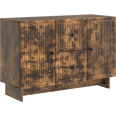 Sideboard Smoked Oak 89 x 34.5 x 60 cm Engineered Wood vidaXL