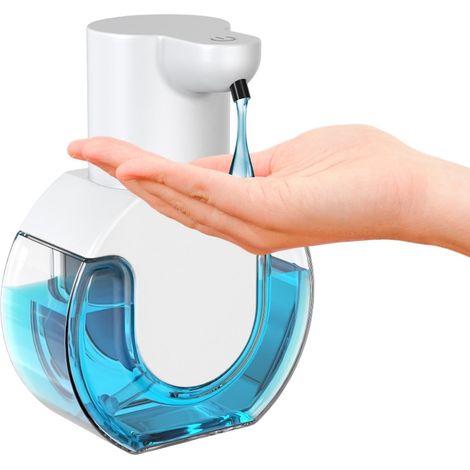 Distributeur automatique de savon liquide, distributeur de savon pour les mains sans contact avec volume de distribution de savon réglable, montage mural, savon pour les mains automatique pour comptoi (1/5)
