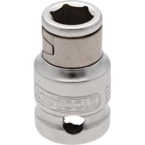 Ks Tools – Douille porte-embouts 3/8'' et 1/4'' – Changement rapide d'embouts – Compatible avec divers accessoires – Outil pour professionnels (1/4)