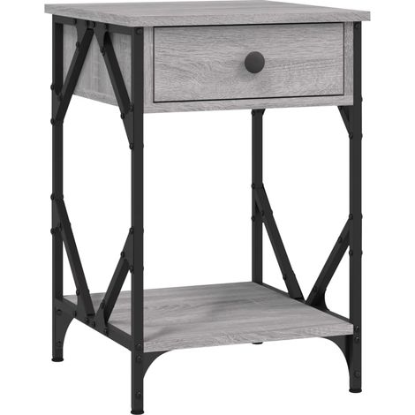 Maison Exclusive - Nachttisch Grau Sonoma 40x42x60 cm Holzwerksto