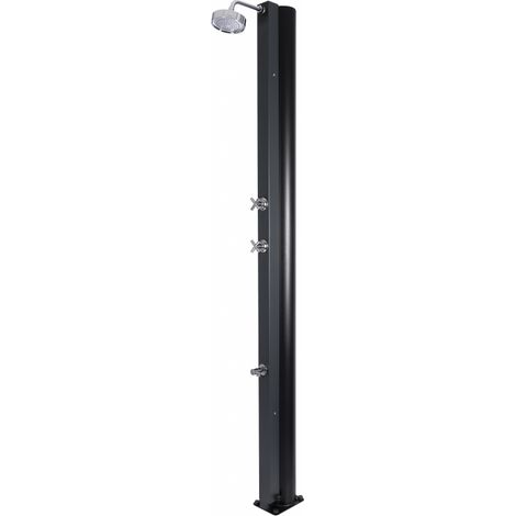 Douche de piscine solaire grise avec rince pieds 30L (1/5)