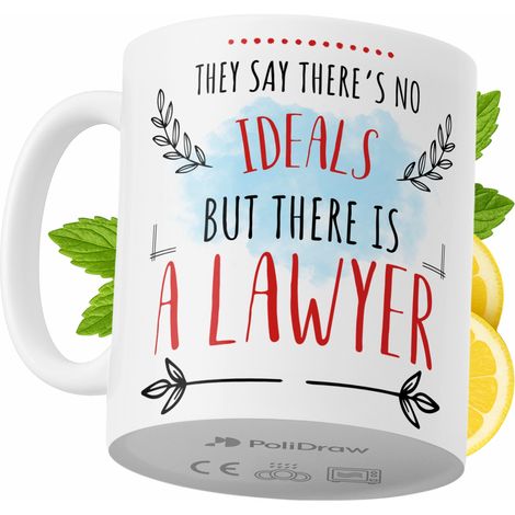 Lustiger Anwaltsbecher mit witzigem Textdesign – ideal für Geburtstage, Namenstage und Feiertage. Hochwertiger Becher für besondere Anlässe im Büro oder Homeoffice. Farbe: Weiß, 330 ml.