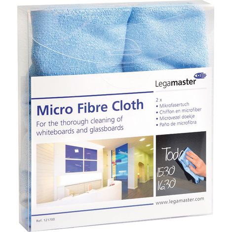 Paño de microfibra para limpiar pizarras blancas y de cristal - 2 piezas