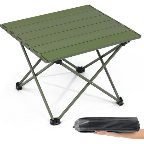 Table Basse Pliante Aluminium Ultr-responsive VERT Mini Exterieur personnalisation Table de Peche VERT (1/5)