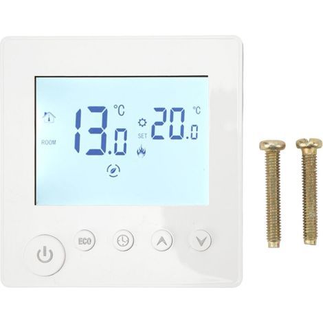 Thermostat programmable pour chauffage au sol – Écran LCD, tension universelle 90–240 V, commande précise et intuitive pour maison (1/5)