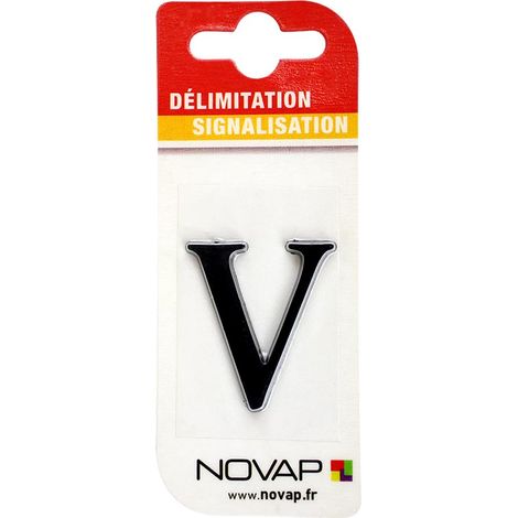 Lettre V Noire Hauteur 25mm - 4620312