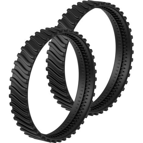 Lot 2 Chenilles Roue Robot Nettoyeur Piscine Noir Pour Zodiac MX8 MX6 R0526100 (1/5)