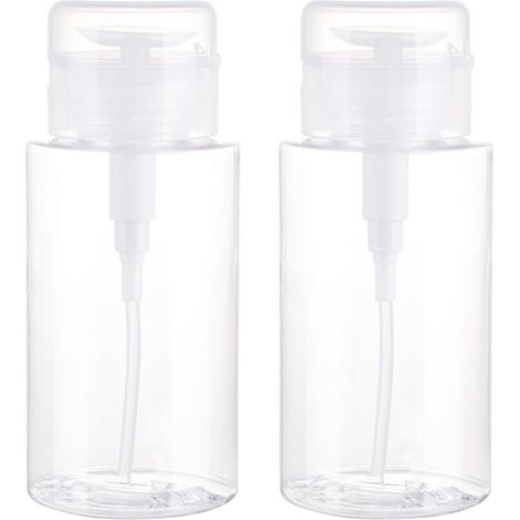 Pièces 200ml Flacon Pompe Vide, Pompe Distributeur Eau Change Bebe, Transparent Pompe a Vide pour Démaquillant et Dissolvant Nettoyant (1/5)
