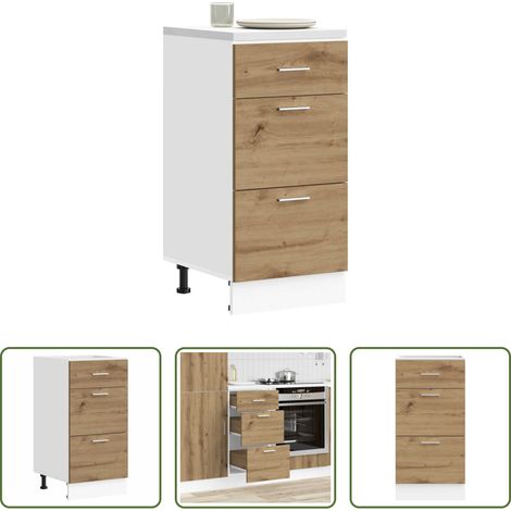 vidaXL Holzwerkstoff -  Unterschrank Lyon Artisan-Eiche 40x46x81,5 cm Holzwerkstoff (1/5)