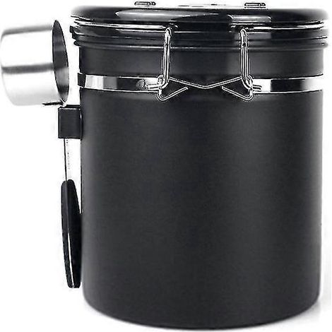 Boîte hermétique en acier inoxydable 304 pour grains de café, thé et fruits secs, avec cuillère, 1,2 l (1/5)