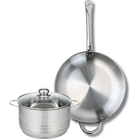 Ensemble de 1 Poêle de cuisson 32 cm et 1 faitout 20 cm Elo Profi Brillant (1/5)