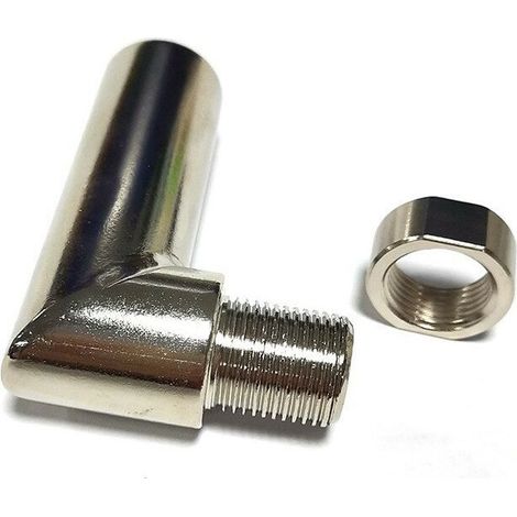royaluxe - Accessoires de modification de voiture, connecteur d'extension d'adaptateur de connecteur de filtre de capteur d'oxygène,M181.5, 90°,2pcs (1/3)