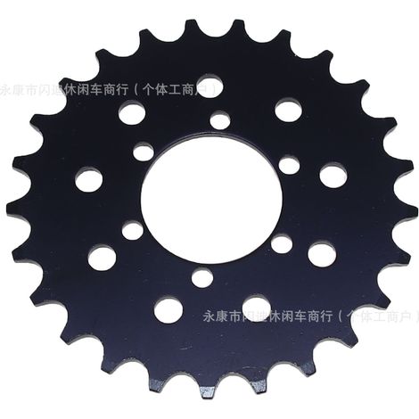 Motorradteile für Fahrräder mit 410er Kette, 25-Zahn-Bremsscheibe, Ritzel und Schaltwerk. (1/4)