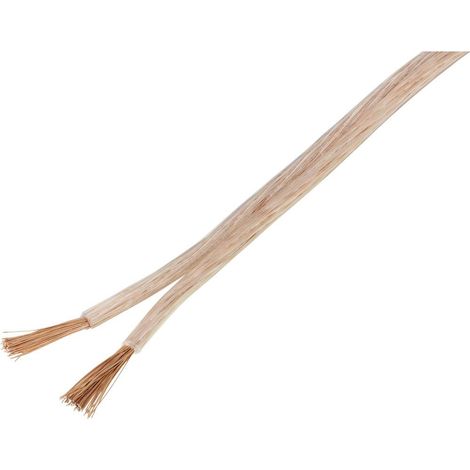 Tru Components – Câble haut-parleur 1567141 2 x 2.5 mm² transparent – Longueur 20 m – Très flexible pour installations audio professionnelles