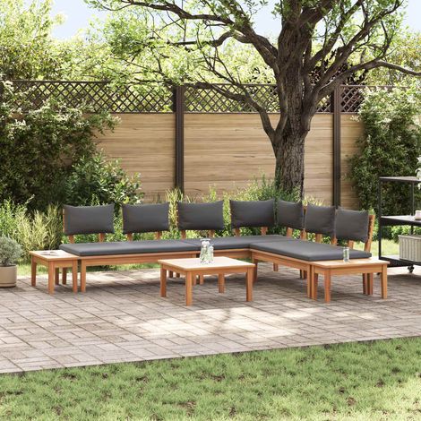 Gartensofa-set 3 pcs Braun und Grau (1/5)
