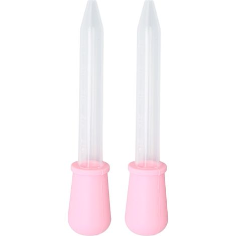 2 Pipettes Multifonctionnelles en Silicone Gradué, Compte-Gouttes de Précision pour Laboratoire, Loisirs Créatifs et Art - Rose (1/5)