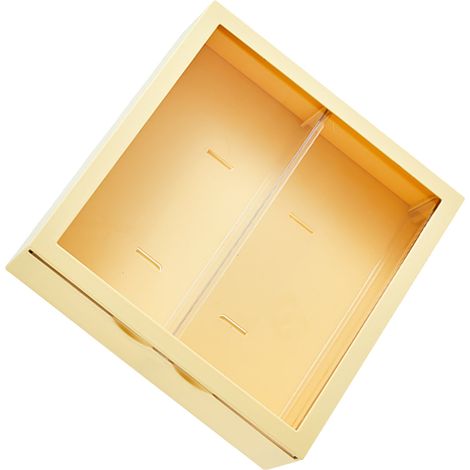 Vitrine Murale pour Figurines et Boîtes Blindées  Étagère de Présentation Crème Jaune Sans Perçage avec Diviseur et 20 Adhésifs (1/5)