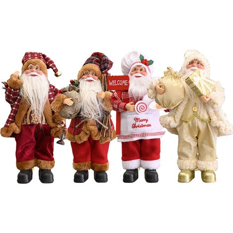 Décoration de Noël Père Noël - Figurine de Père Noël réaliste pour bureau ou maison (1/5)