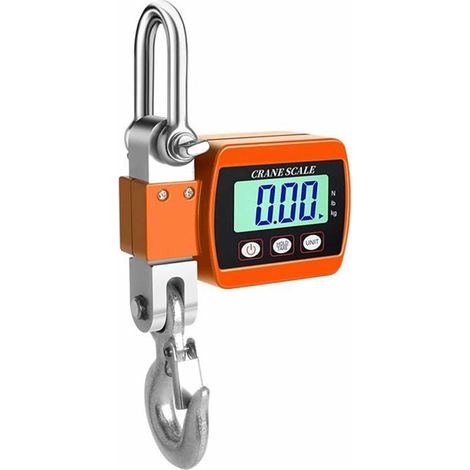 Balance numérique suspendue 500 kg, orange, alliage d'aluminium, précision 0,05 kg, écran LCD pour la pêche (1/5)
