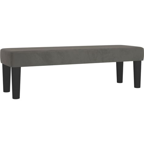 Panca panca 100 x 30 x 30 cm velluto grigio scuro 020010677