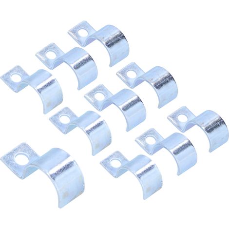 Collier de serrage en acier inoxydable 304 pour tubes d'instruments, collier de serrage de type P à fixation unilatérale, collier de serrage à un trou (10 pièces), 22 mm (1/5)