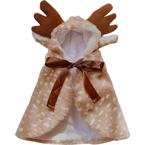 Elk Dog Cape Reindeer Cape Costume for Dogs and Cats Soft Pet