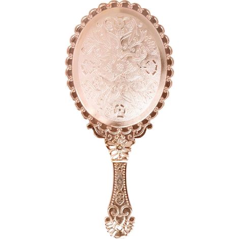 Miroir de Poche Vintage, Miroir à Main Miroir de Voyage Miroir Vintage Miroir de Maquillage pour Filles et Femmes Beauté de Maquillage(Or Rose) (1/5)