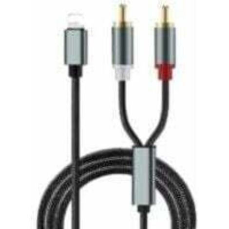 Câble Audio Apple vers 2RCA Lotus - Lien de Téléphone Portable vers Amplificateur Audio Haut-Parleur iPhone,de DEBUNS (1/5)