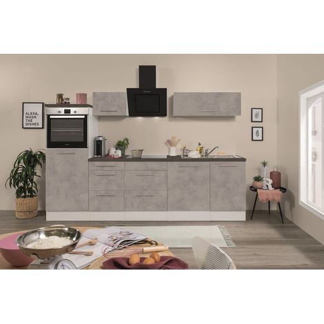 Cuisine Kitchenette béton Amanda 280 cm Respekta Premium (1/4)