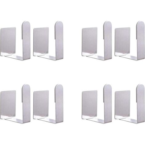 CSPARKV Lot de 4 supports muraux en acier inoxydable pour couvercles de casseroles auto-adhésifs 3M Longueur réglable (1/5)