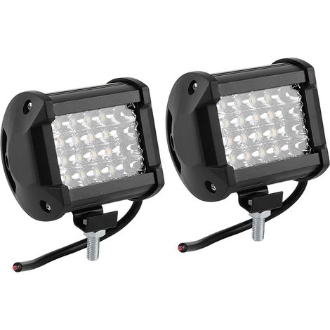 Lot 2x Projecteur LED 72W 4in 30° Spot IP67 Étanche pour 4x4 Camion SUV Bateau, 12V/24V, Phare de Travail Extérieur (1/5)