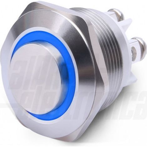 Pulsante antivandalo momentaneo alpha elettronica 1p ip65 blu - 330-058-5